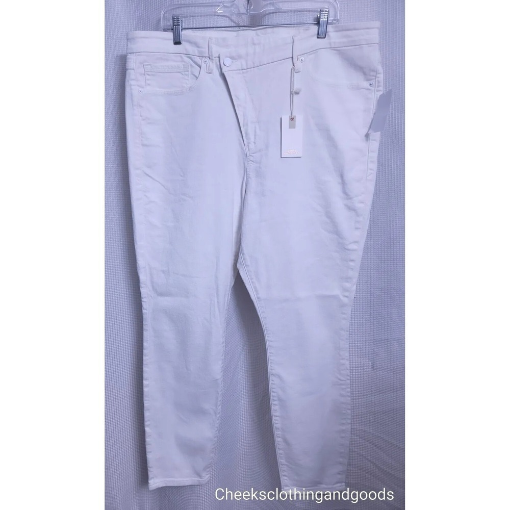 NWT Good American Good Legs Hi-Rise White Skinny Jeans Women's PLUS size 20 - Picture 2 of 10